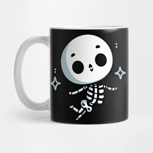 Cute Skeleton Dancing Happily | Cute Skeleton in Kawaii style | Halloween Costume Mug